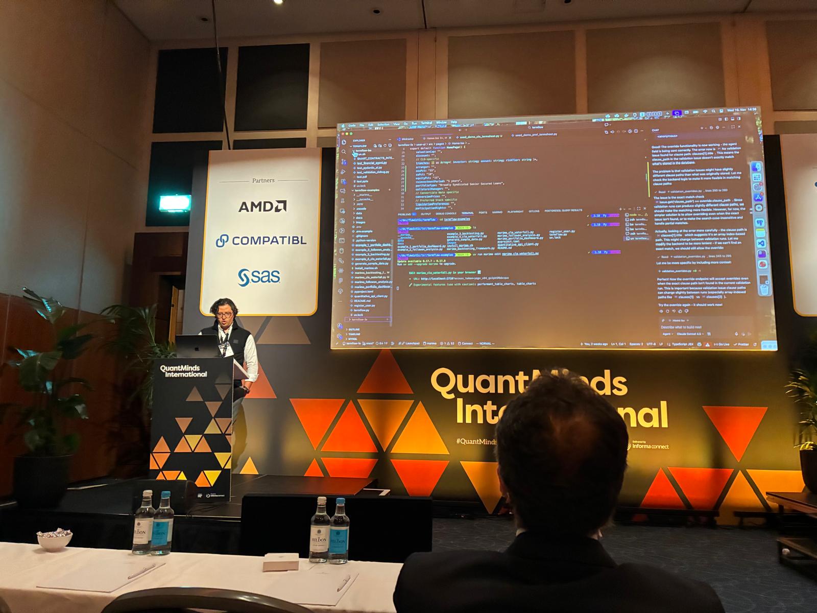 Speaking at QuantMinds International - 2